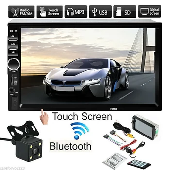 

DC 12V HD Rear Camera 7inch 2Din Touch LED/LCD Colorful Display Screen Car Bluetooth Stereo FM Radio Player TV Output