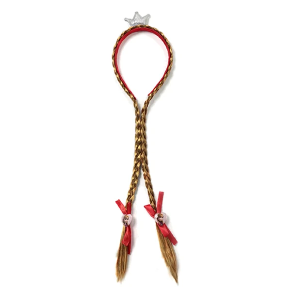 Anna Headband Парик Эльзы девушка Анна одеваются коса Русалка Ариэль принцесса Необычные головные уборы под макияж Дети Хэллоуин вечерние потомки маскарадные волосы - Цвет: Anna Headband