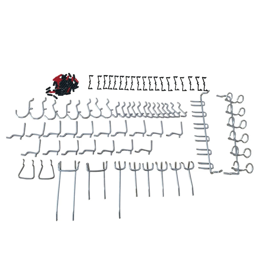 

Home Kitchen Tool Storage Durable Hook Kit Peg Board Garage Display Wall Hanging Hardware Work Shop Stainless Steel Bathroom