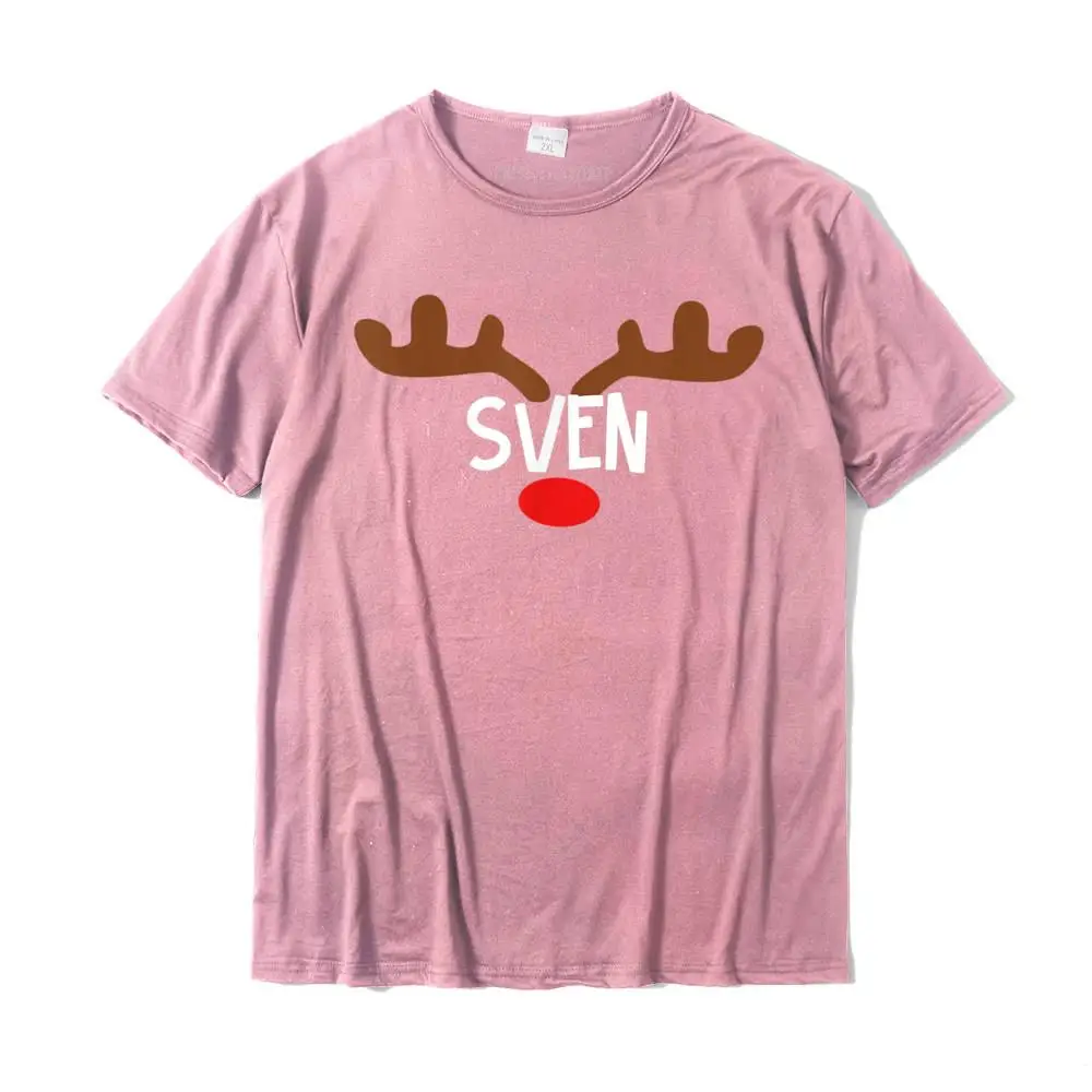 Hip hop Birthday Mens Top T-shirts Special Summer Short Sleeve O Neck 100% Cotton T Shirt Printed T Shirts Free Shipping Sven Reindeer Antler - Funny Holiday Gift T-Shirt__MZ23789 pink