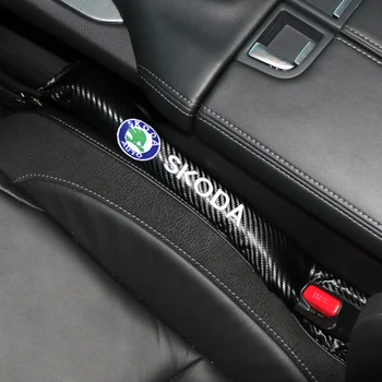 

1PCS Carbon Fiber Leakproof Protective Seat Gap Car Cover Pad for skoda octavia fabia rapid yeti Kodiaq superb octavia a 5 a 7 2