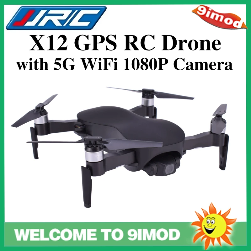 JJRC X12 gps Дрон с 5G WiFi 4K FPV HD камерой gps двойной режим позиционирования g-сенсор складной Радиоуправляемый Дрон Квадрокоптер - Цвет: Черный