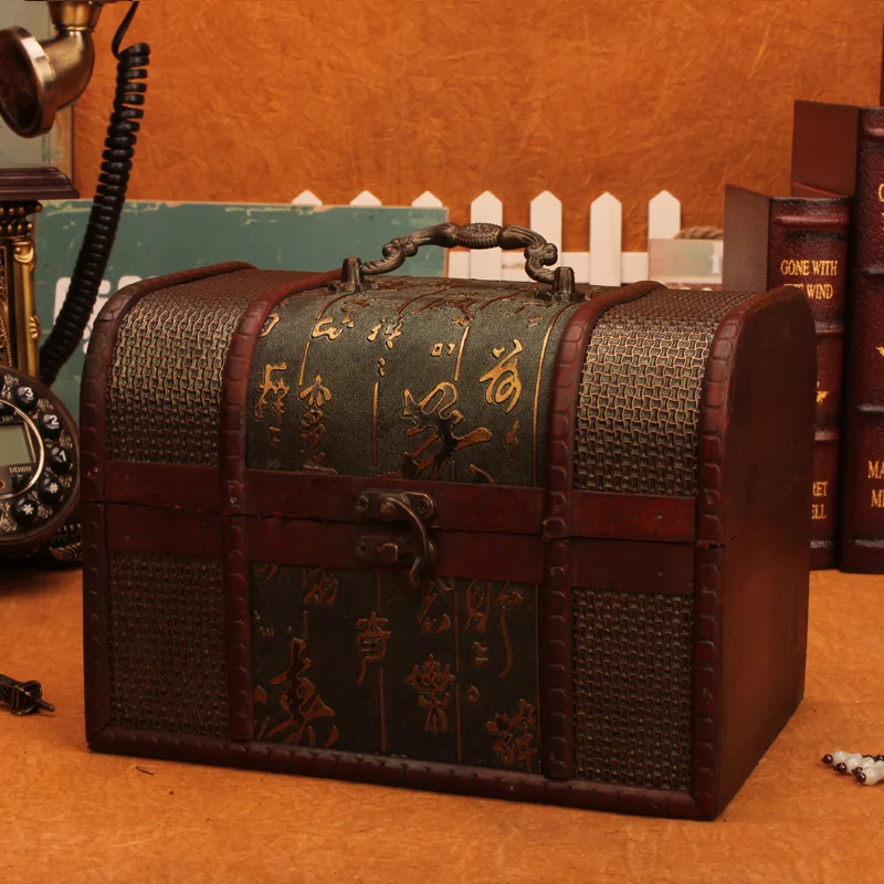 Деревянный чехол в стиле ретро винтажная креативная коробка для хранения