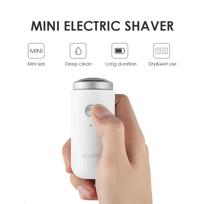 SOOCAS SO WHITE ED1 мини электробритва для Xiaomi Mijia USB перезаряжаемый портативный триммер для бороды моющиеся мужские сухие бритвы
