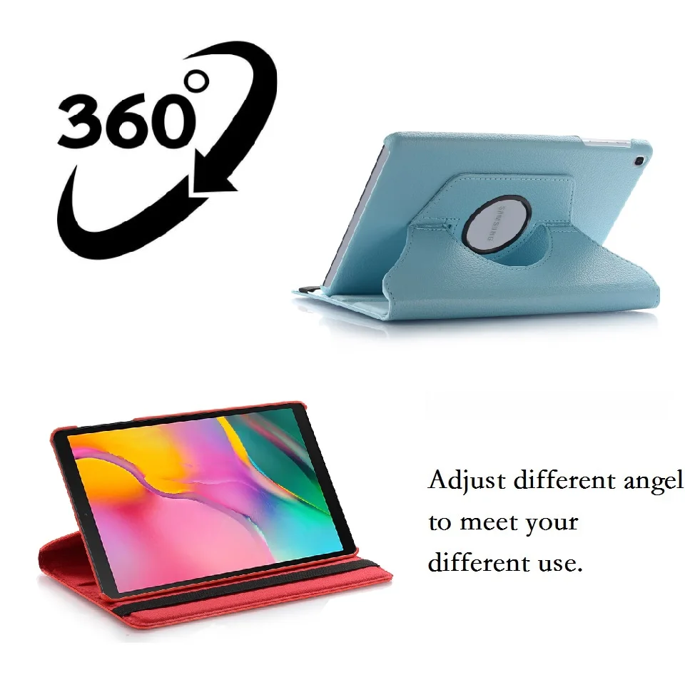 New Coque for Samsung Galaxy Tab A 8.0 2019 S Pen SM-P200 P205 Case 360 Rotation Smart PU Case for Samsung P200 P205 Cover 8.0'' 4