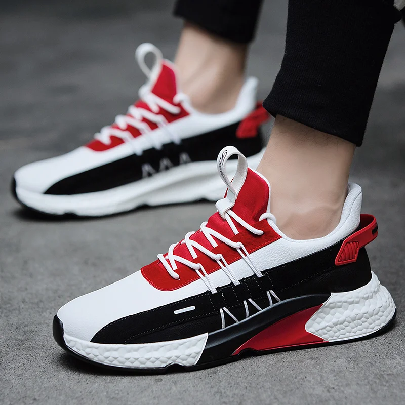 

CREDRIZK 2020 Spring Autumn Men's Fashion Sport Shoes Lace Up Comfortable Running Shoes Lightweight Sneakers Mens Trainers