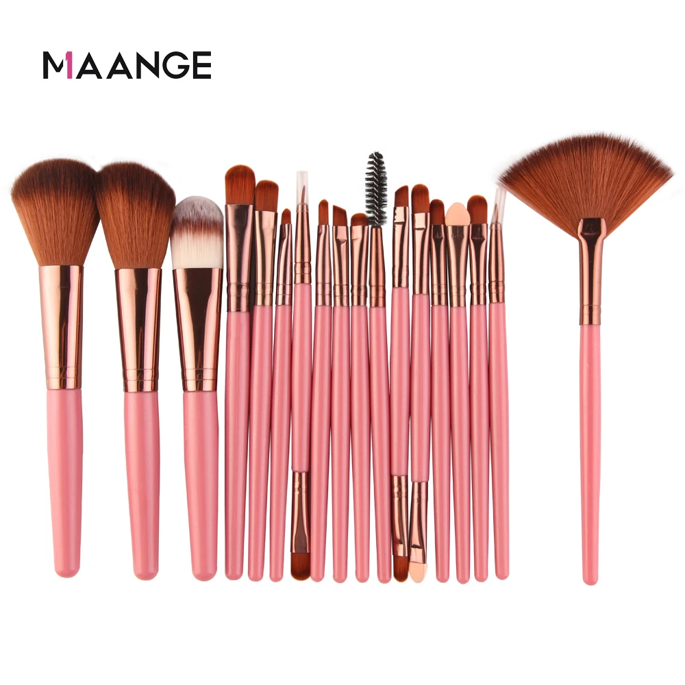 MAANGE 15/18/20Pcs Makeup Brushes Set Powder Foundation Blush Eye Shadow Blend Cosmetic Beauty Make Up Brush Tool Kit Maquiagem | Красота и