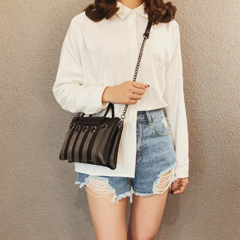 

A Generation of Fat Tassels Bag Women's 2019 New Style Korean-style Solid Color INS Trend WOMEN'S Bag Fashion Crossbody Bag