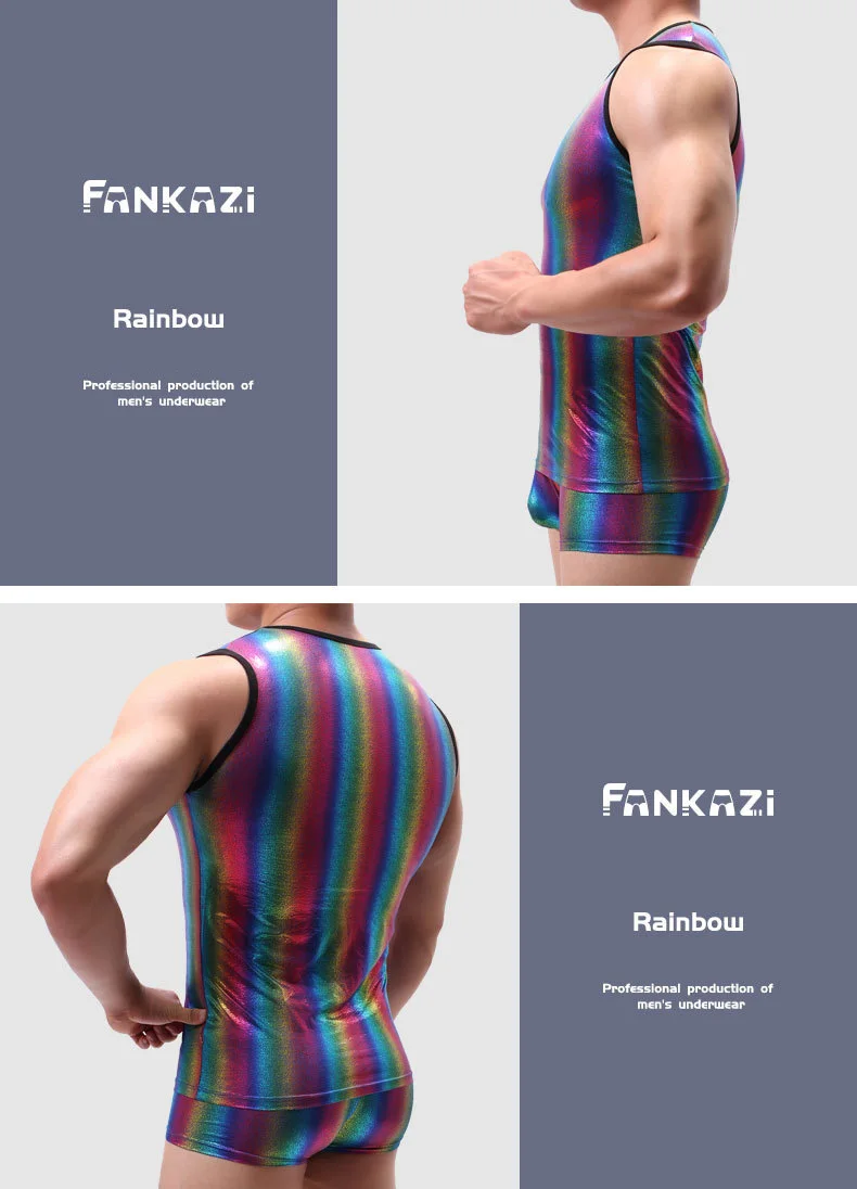 Ropa hombre майка dazzle rainbow Спортивная одежда Мужская рубашка жилет Повседневная рубашка для бодибилдинга мускулаторная Мужская Регата