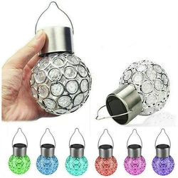 Lanterne solaire LED suspendue en forme de boule, éclairage d'extérieur, lustre intelligent, éclairage d'intérieur, idéal pour un jardin, une cour ou un Patio 