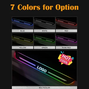 Image 2 - LED Door Sill for Hyundai ix35 2010 2012 Pedal Threshold Welcome Lights Nerf Bars Running Boards Car Scuff Plate Guards Auto Sil