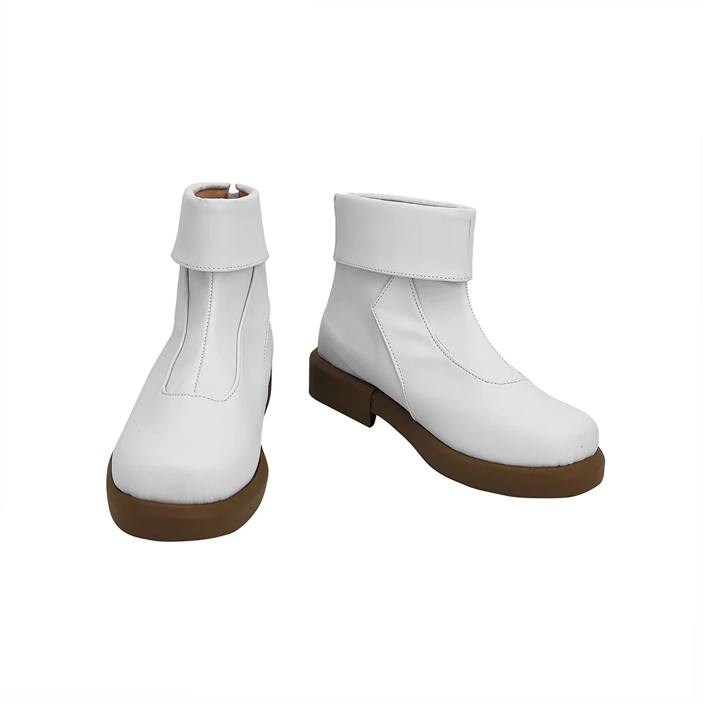 Jujutsu Kaisen Shoes Store: Toge Inumaki White Boots Cosplay 1 - OFFICIAL ®Jujutsu Kaisen Merch Anime Jujutsu Kaisen Toge Inumaki Cosplay Boots White Leather Shoes Custom Made Any Size (4)