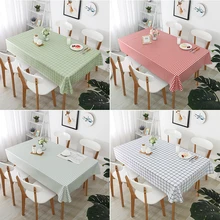 Tablecloth for Coffee Table PVC Plaids Rectangular Tablecloths Oilcloth Waterproof Table Cover For Home Kitchen Living Room