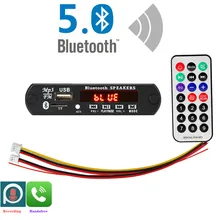 Aruimei microfone handsfree 5v-12v bluetooth5.0 mp3 módulo de placa de decodificação sem fio do carro usb mp3 player tf slot para cartão/usb/fm