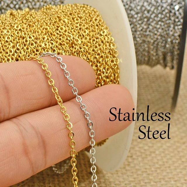 Stainless Steel Chain Jewelry Making Wholesale - 2meters/1meter Stainless  Steel - Aliexpress