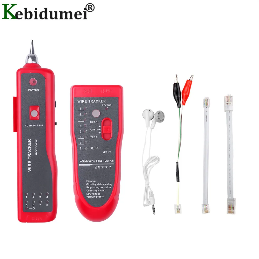 High Quality RJ11 RJ45 Cat5 Cat6 Telephone Wire Tracker Tracer Toner Ethernet LAN Network Cable Tester Detector Line Finder