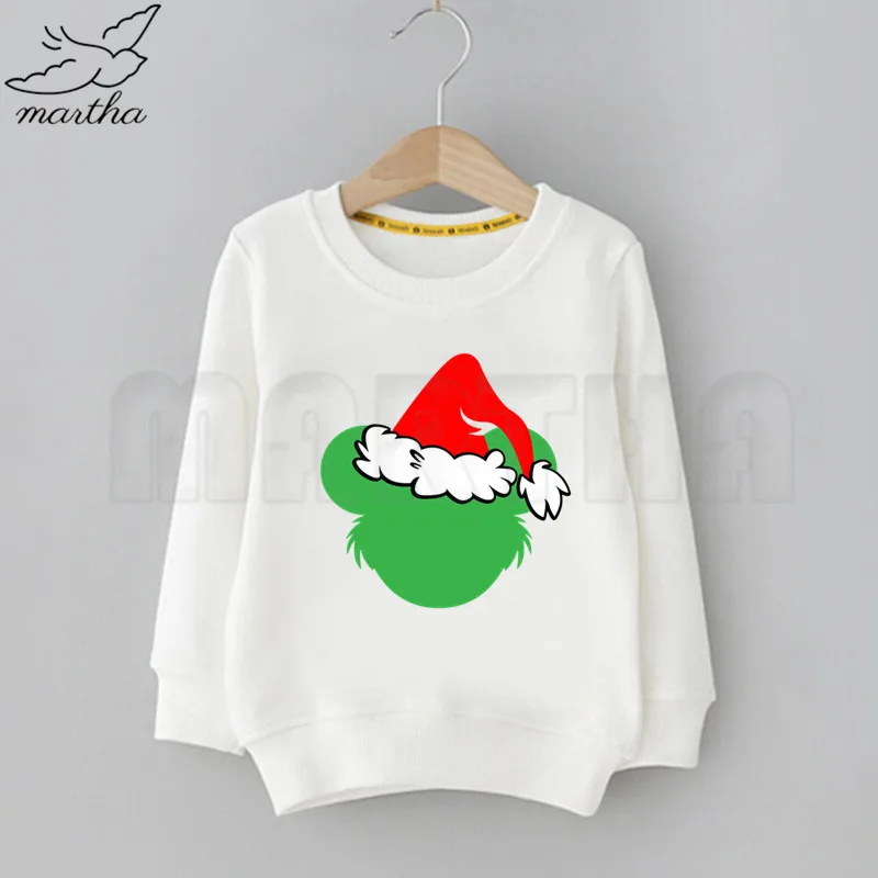 A Grinch/Детские толстовки с капюшоном и забавным принтом; толстовки с капюшоном для мальчиков; Детский свитер; повседневные толстовки; осенне-зимняя толстовка с капюшоном - Цвет: A