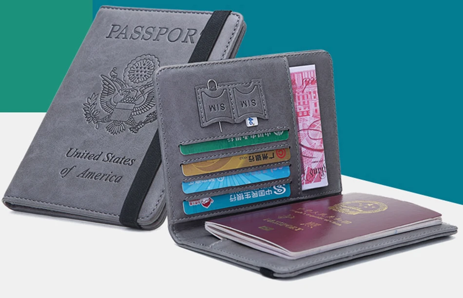 RFID, Ретро стиль, Обложка для паспорта, держатель для ID, банковских карт, из искусственной кожи, бизнес чехол для кредитных карт, для женщин и мужчин, кошелек, аксессуары для путешествий