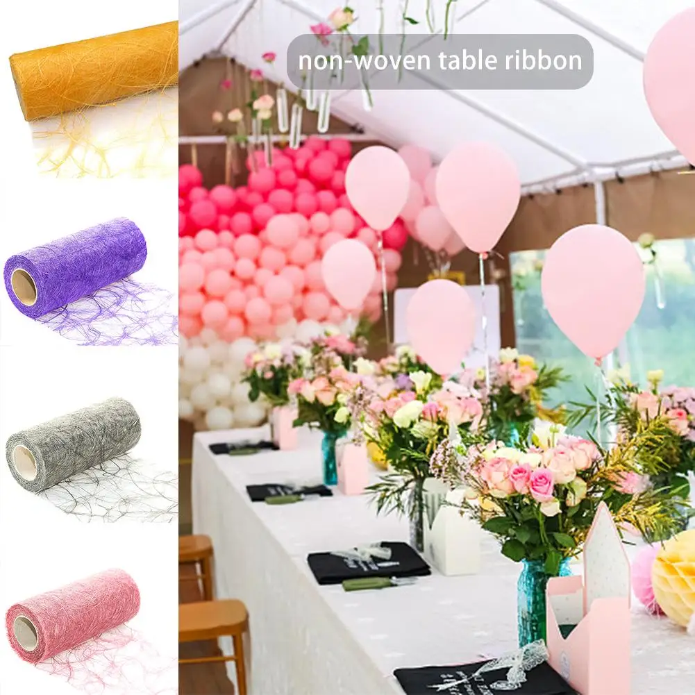 

Non-woven Table Pink Non-woven Table Ribbon Wedding Communion Mat