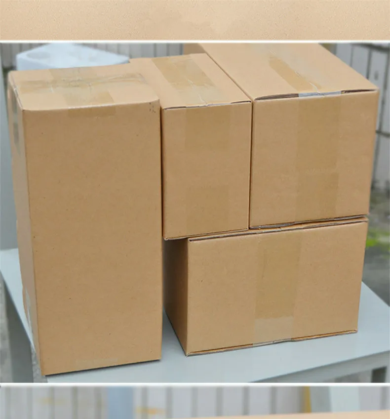 10pcs/lot Wholesale 7 Sizes Corrugated Packing Box Kraft Paper Mailing Box Express Transportation Carton Box