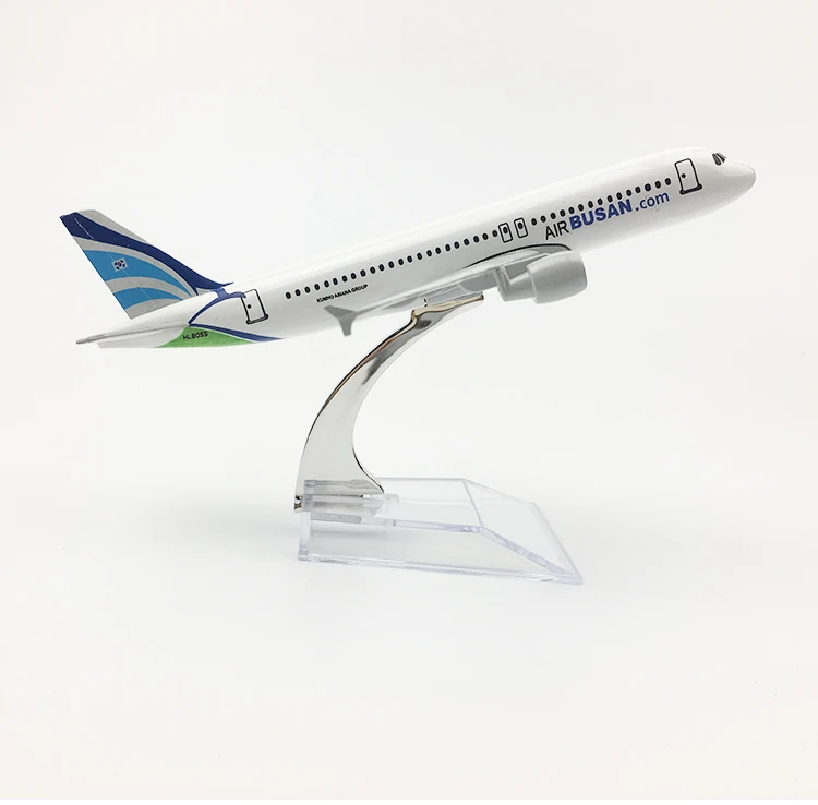 

16cm 1/400 Scale Air Busan Airlines South Korea Airbus A320 Model Metal Airplane Alloy Diecast Toy for Children