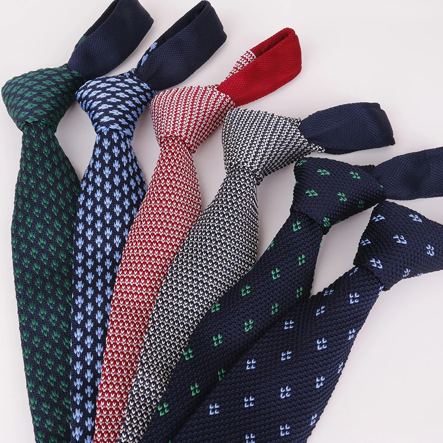 

Sitonjwly 5.5cm Handmade Kniited Tie For Men Skinny Slim Narrow Knitting Neckties Bridegroom Dress Wedding Necktie Custom Logo