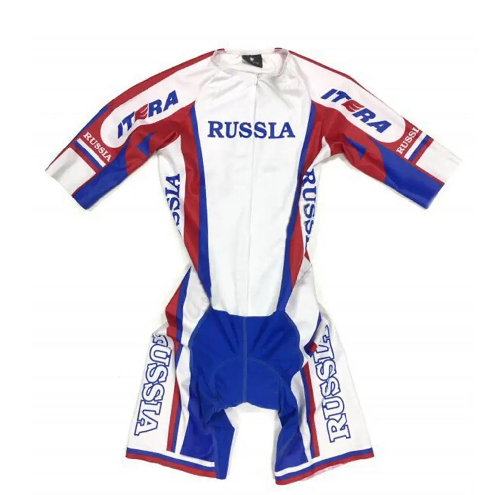 

NEW 2019 Russia Triathlon Clothing Lycra Body Suits Men Team Cycling Skinsuit Custom Suits Bicycle Jumpsuit Bike Speed Suit