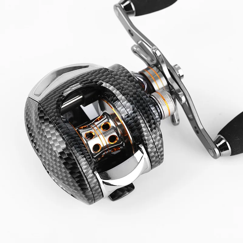 

Snake Skin High Gear Ratio 6.3:1 Left/Right Hand Baitcasting Reel Long Shot Drop Wheel 13+1BB Baitcaster Reels Bait Casting