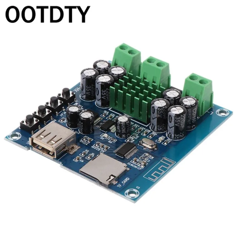 2x50 Вт DC 12-24 В TPA3116D2 двухканальный стерео Bluetooth цифровой аудио приемник усилитель плата модуль для поддержки TF карты U диск