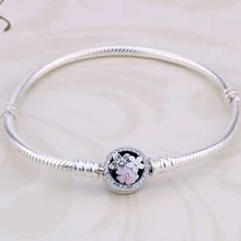 Поэтический браслет на цепочке с застежкой в виде змеи, подходит для бусины из стерлингового серебра 925, браслет с подвеской, ювелирные изделия в европейском стиле Diy