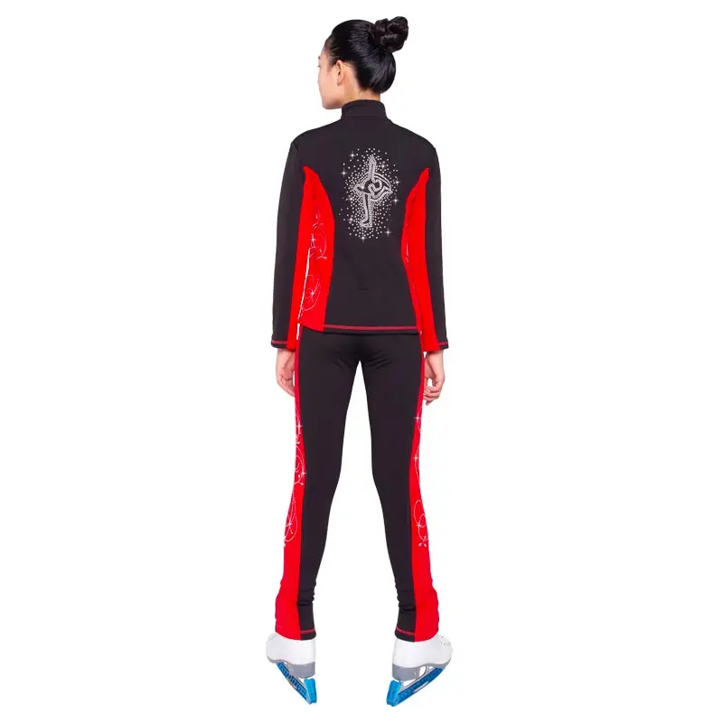 Girls' figure skating clothes four seasons hot drilling thin velvet summer children's skating training pants performance clothes