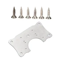 Juego de reparación de bisagra de armario de acero inoxidable, práctico, antióxido, estante de reparación de bisagra de armario, puerta, cajón y ventana, 4/10 Uds.