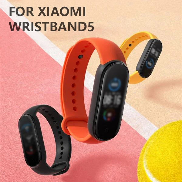 Новый Силиконовый ремешок для Xiaomi Mi Band 5 4 3 силиконовый на Band4 Band5 дышащий браслет