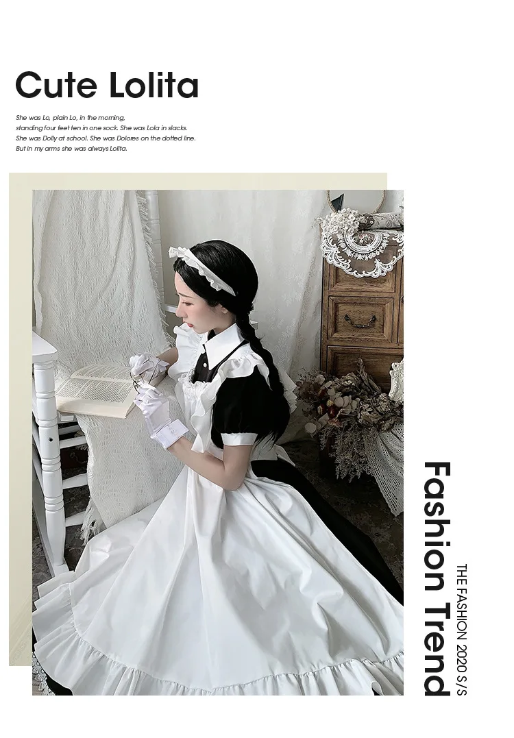 Cosplay&ware Women Maid Outfit Anime Long Dress French Court Lolita Dresses Cosplay Costume -Zentai shop online H60a486c3ed7a43a49ffebfd07bde63b7l.jpg