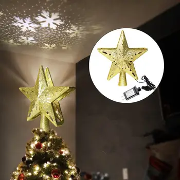 

LED 3D Twinkling Star Shape Projector Light Christmas Tree Pendant Party Decor Silver Color