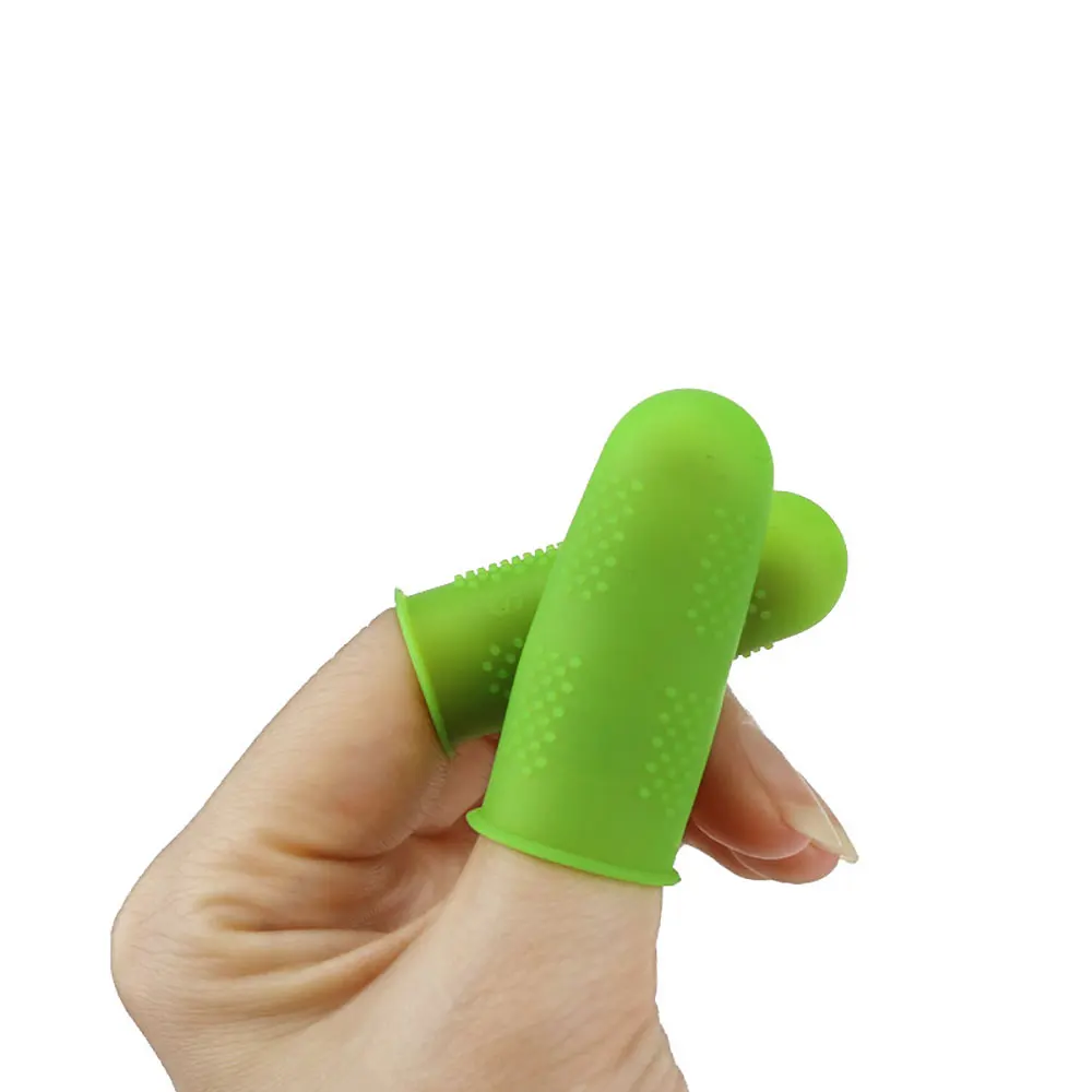 5PCS Silicone Finger Protector Sleeve Cover Anti-cut Heat Resistant Anti-slip Fingers Cover for Kitchen Tools finger guard finger protector