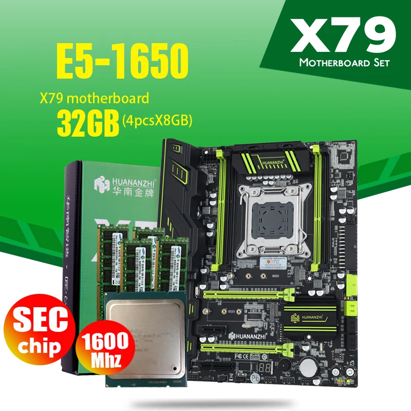 Материнская плата HUANANZHI X79 LGA2011 ATX Combos E5 1650 C2 12800R модуль памяти серверной работы 32
