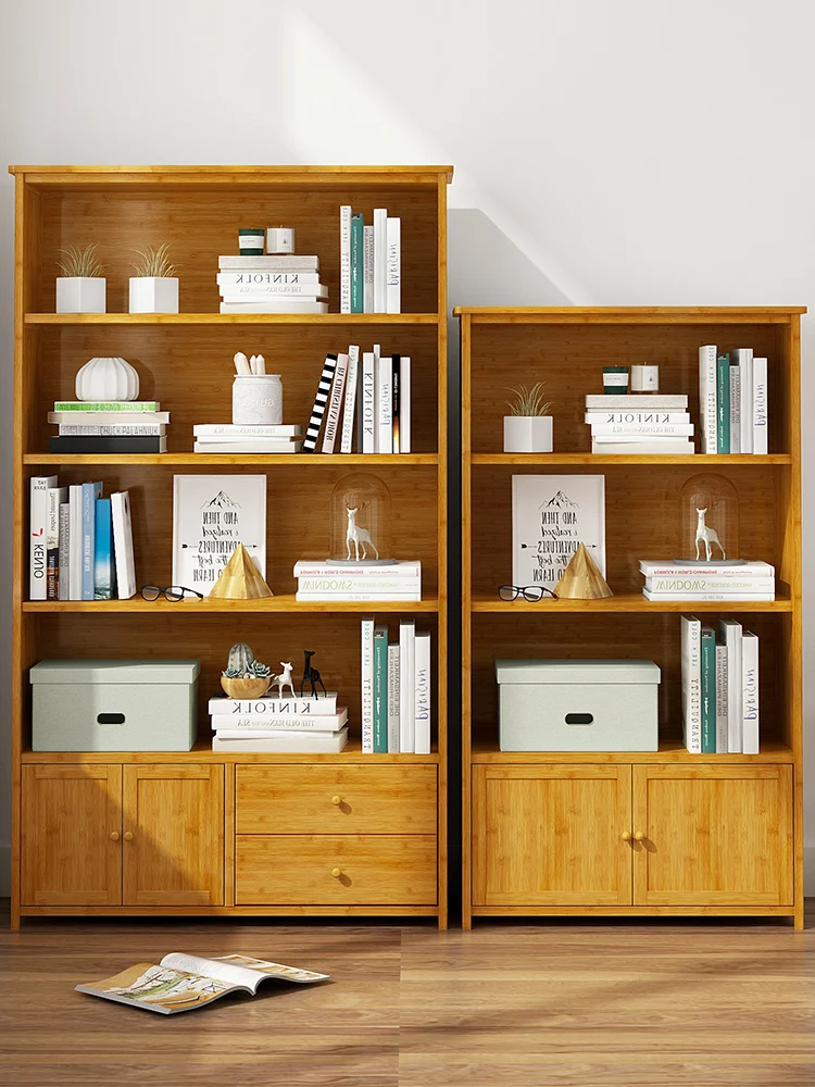 

Simple small bookshelf landing shelf solid wood living room multi-storey economical simple student bookcase