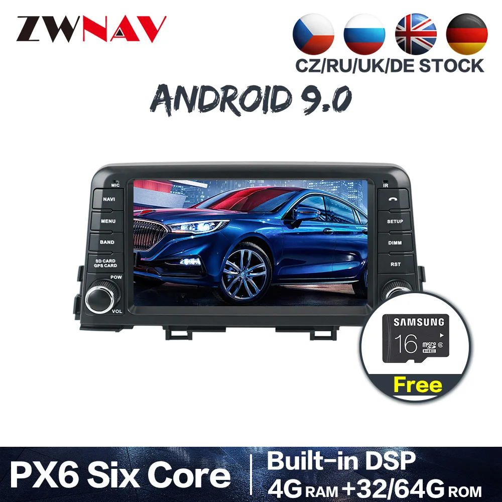 PX6 DSP Android 9,0 автомобильный Радио Мультимедиа DVD видео плеер gps для KIA PICANTO MORNING- gps Navi аудио стерео головное устройство
