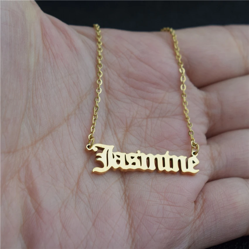 Old English Custom Name Necklace for 