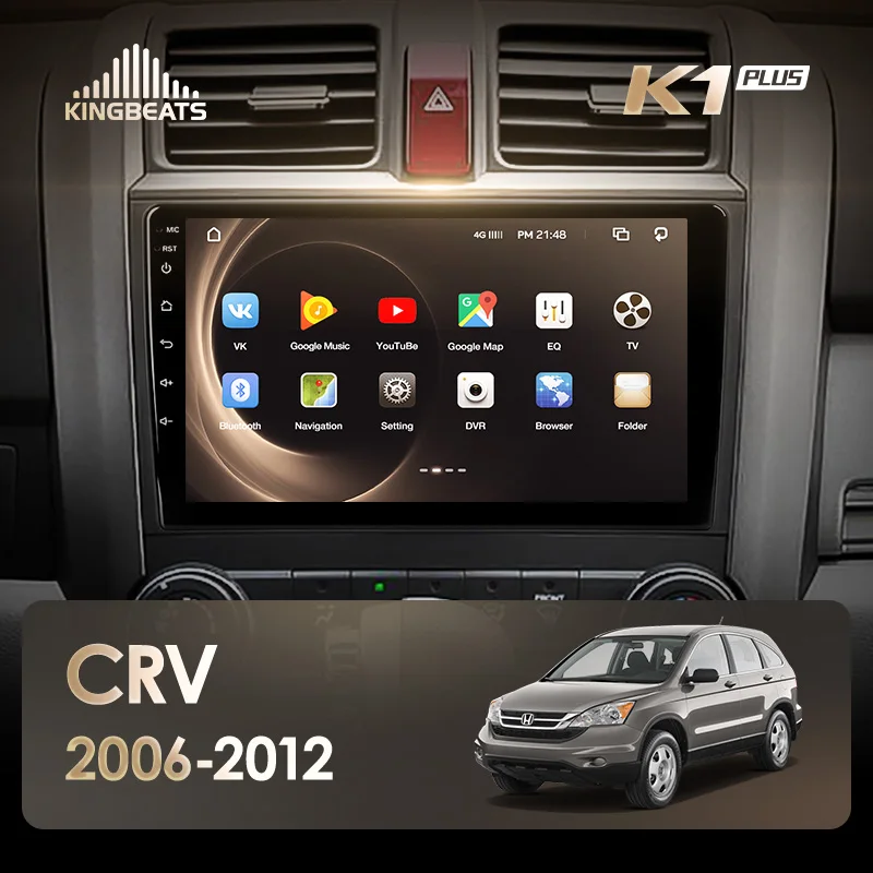 Best KingBeats Android 8.1 Octa-Core head unit 4G in Dash Car Radio Multimedia Video Player Navigation GPS For Honda CRV CR-V 3 RE 2006 2007 2008 2010 2012 no dvd 2 din Double Din Android Car Stereo 2din DDR4 2G RAM 32G ROM 1