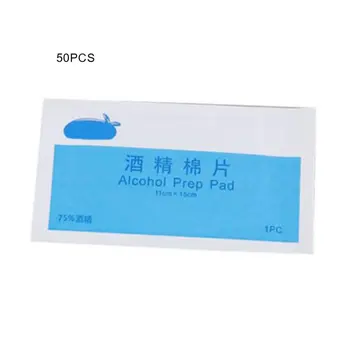 

50Pcs Alcohol Wet Wipe Disposable Disinfection Prep Swap Pad Antiseptic Skin Cleaning Care Jewelry Mobile Phone Clean Wipe