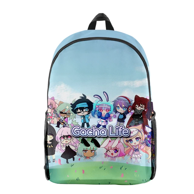 Gacha Life Schoolbag para Meninos e Meninas, Estudantes Mochila, Crossbody  Bag, Pen Case, Anime Dos Desenhos Animados, Laptop, Notebook, Hot Game