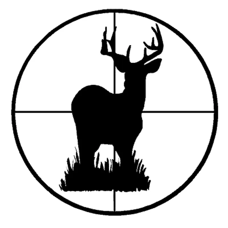 

LLY-0350 Personality Car Stickers Hunting Deer Scope Target Cool Modeling Decal PVC Top Quality Waterproof Auto Decals Decor