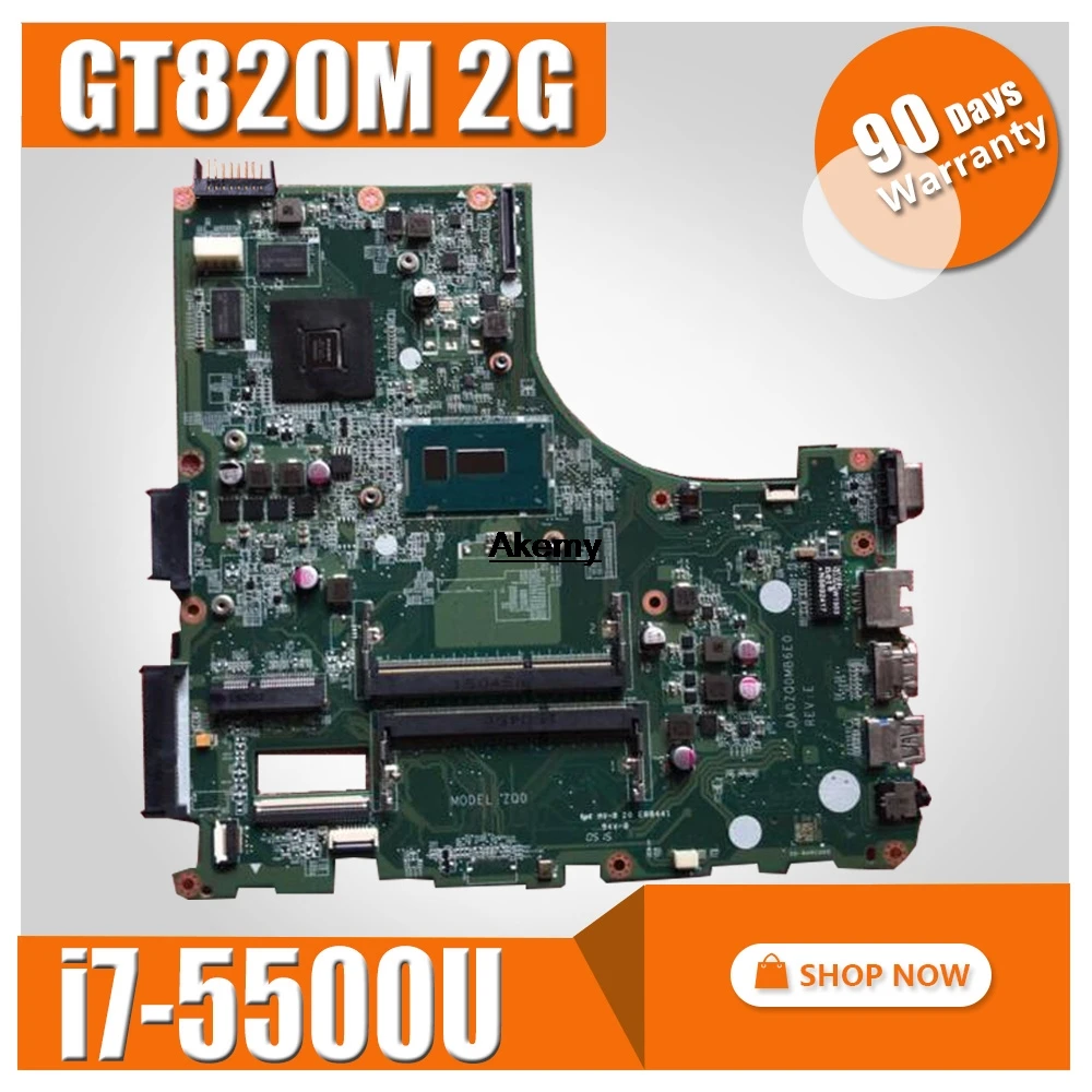 Для ACER E5-471 E5-471G V3-472 V3-472P Материнская плата ноутбука DA0ZQ0MB6E0 с i7-5500U GT820M 2G тесты работы