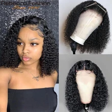 

Rebecca 13X4 Cut Bob Wig Short Lace Front Human Hair Wigs Brazilian Straight Bob Wigs Remy Deep Curly Lace Frontal Wig