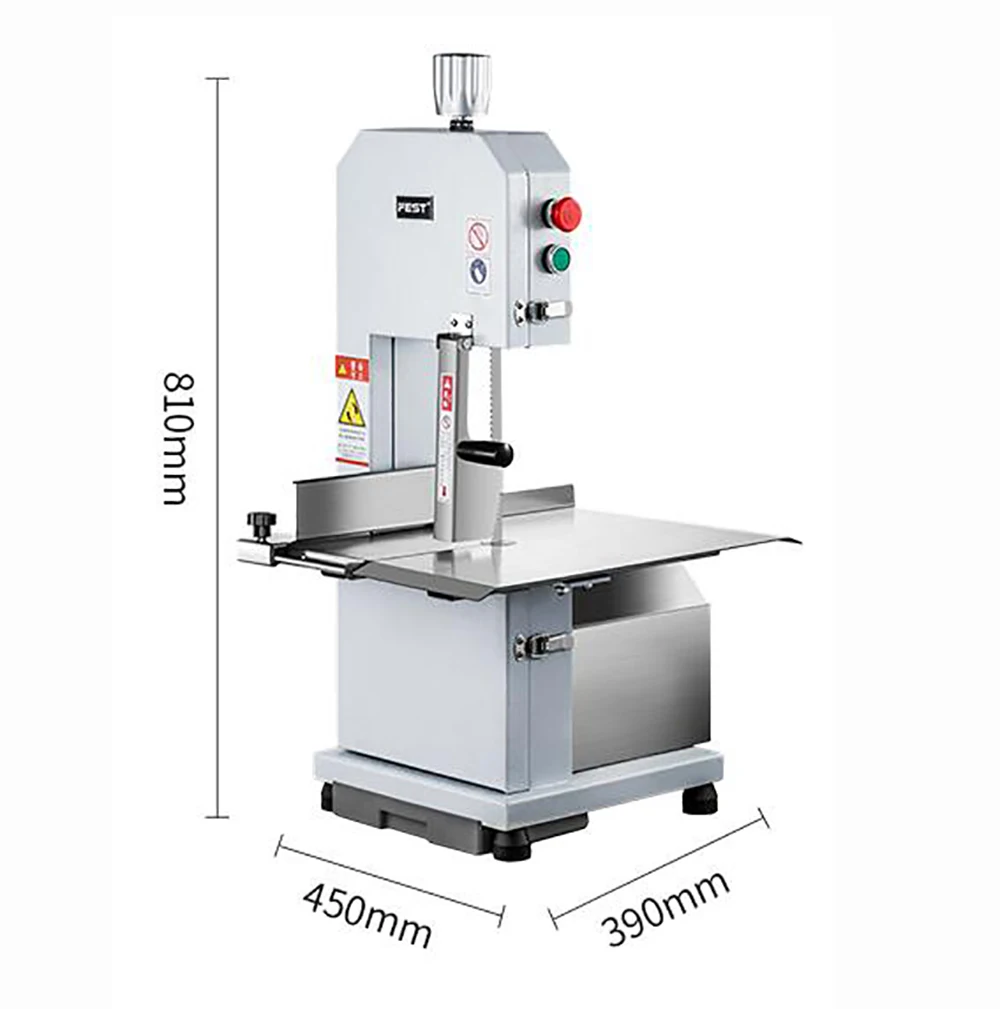 220V Электрический коммерческие кости станок мясо ленточная пила для резки настольного кости машина для нарезания замороженного мяса разделочная машина 750 Вт 1170 м/мин 200-300 кг/ч Y