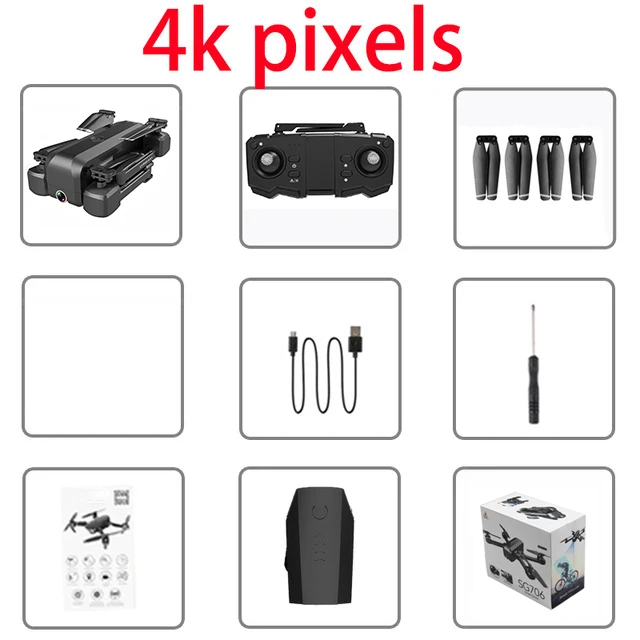 SG706 4K Дрон двойная камера Дрон Профессиональный Квадрокоптер стабильная высота RC вертолет Дрон камера VS F11 KF607 XS816 GD89 - Цвет: 4K with gift box