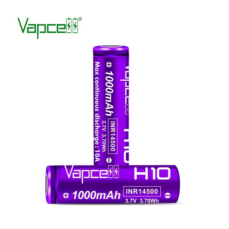 Оригинальная литиевая мини батарея Vapcell 3 7 в 14500 мАч 10 А перезаряжаемая для