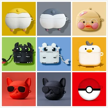 

Earphone Case For Huawei Freebuds 3 Case Cute Duck Cartoon Silicone Earpods Cover For Huawei Freebuds 3 Pro Cases With Keychain